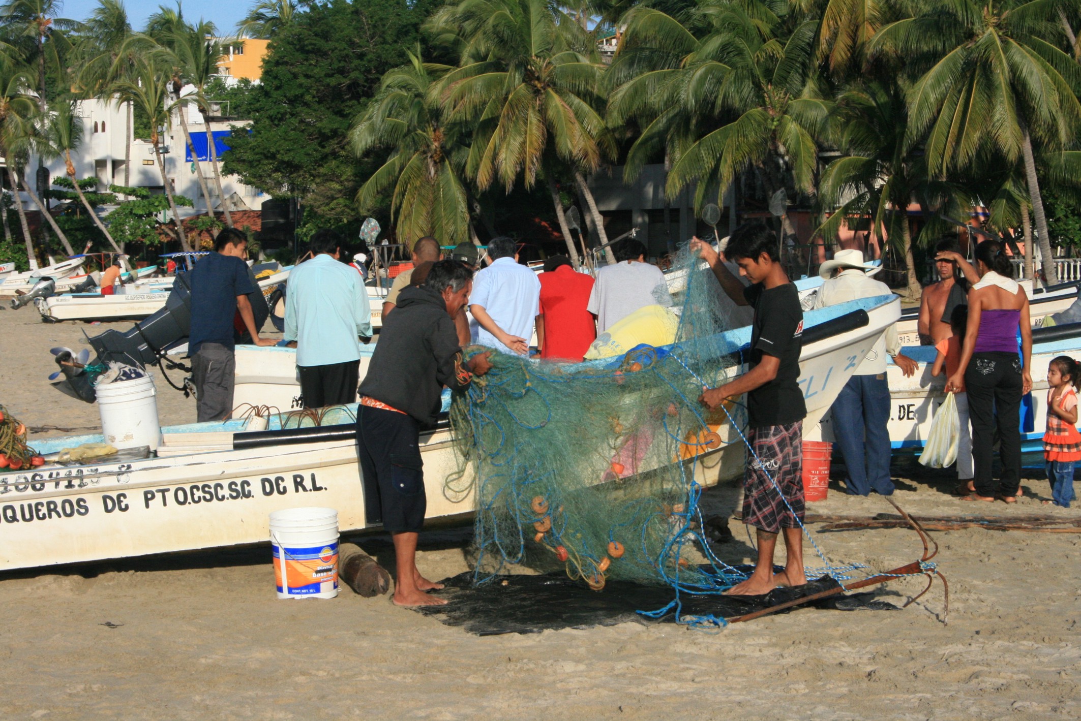 Los pescadores de Puerto Escondido, Oaxaca